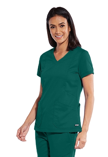  BARCO Grey's Anatomy Scrubs - Kira Scrub Top for Women, V-Neck,  Love Printed Zip Pocket Super-Soft Women's Scrub Top: Clothing, Shoes 